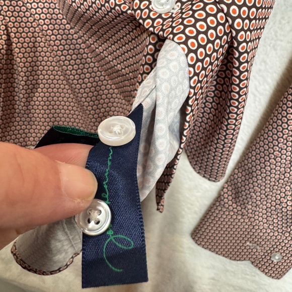 Julian Lennon Button Down Shirt Mens Size XL Micro Dots 4-Flex Business - Picture 6 of 9